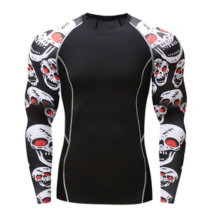 Personaliza tu propio logotipo sublimado manga completa Rash Guard MMA Rash Guard BJJ Rash Guard, camisa de compresión MMA Rashguard para hombres - Product Image 1