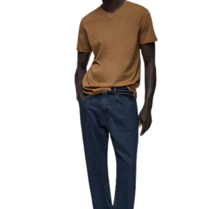 T-shirt en coton 100% pour homme, coupe ajustée, respirant, écologique, en gros, tissu tricoté uni, col rond, manches courtes, séchage rapide - Product Image 2