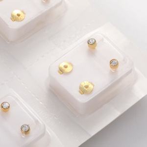 <span class=keywords><strong>Pendientes</strong></span> de Acero Inoxidable 316 con Baño de Oro JANEX, Hipoalergénicos, para Perforaciones con Pistola, para Bebés con Orejas Sensibles - Product Image 3