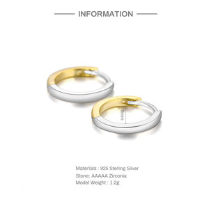 <b>Solid</b> <b>Silver</b> <b>Earrings</b> Without Piercing Geometric Round Ear Cuff Minimalist Cartilage <b>Earrings</b> for Women Simple Jewelry - Product Image 1