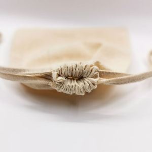 Muslin <b>Drawstring</b> <b>Pouch</b> Bag in Stock Jewelry Package Cheap Price Cotton Biodegradable Screen Printing Promotion Accept Allright - Product Image 4