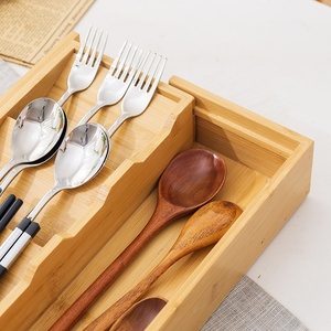 Caja de Almacenamiento Rectangular de Bambú para Utensilios de Cocina, Organizador de Palillos, para Uso en Restaurantes, Cajón Creativo para <span class=keywords><strong>Cubiertos</strong></span> sin Tapa, Nuevo - Product Image 3