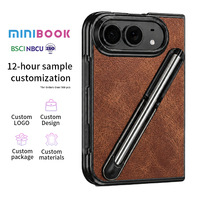 Étui de téléphone portable pliable de luxe Minibook pour iPhone 18 DUO avec stylet et protection d'écran