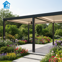 Kit de gazebo et pergola de jardin classique en aluminium Sweet Home avec éclairage RGB, motorisé, résistant au vent, écologique et durable