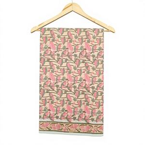 Tela de Algodón Tejida con Estampado Artesanal, Diseño Mughal Butta, Ecológica y Transpirable para Vestidos de Niñas y Mujeres, Regalo para Ella - Product Image 1