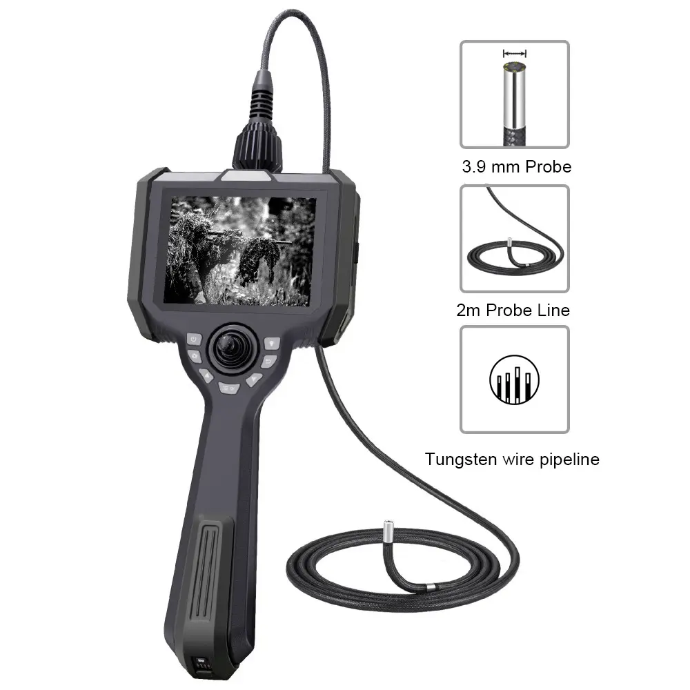 Endoscope à caméra IR de 4mm, endoscope infrarouge à fibre optique articulée 360, caméra de vidéscope HD IP67 à longue portée, offre spéciale