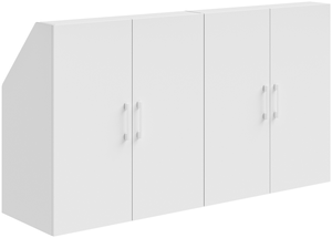 Étagère de plafond inclinée avec portes blanches 100x52x179 cm Armoire pour plafonds inclinés avec 6 compartiments - Product Image 2