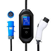 Cargador Portátil para Vehículos Eléctricos Tipo 2, 3.5/7kW, 16 a 32A, Corriente Ajustable, IP54, Bluetooth, Control por Aplicación NBPower, para Vehículos Eléctricos de la UE