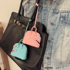 High-End Car Decoration <b>Mini</b> Shark Pendant New Red Envelope Imitation Leather Chain Bag's Pendant PU Leather Material - Product Image 3