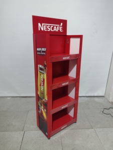 Bevis gấp đồ uống hiển thị đứng có thể gập lại kim loại uống hiển thị đứng Công suất 50kg cho cửa hàng bán lẻ và trung tâm mua sắm - Product Image 5