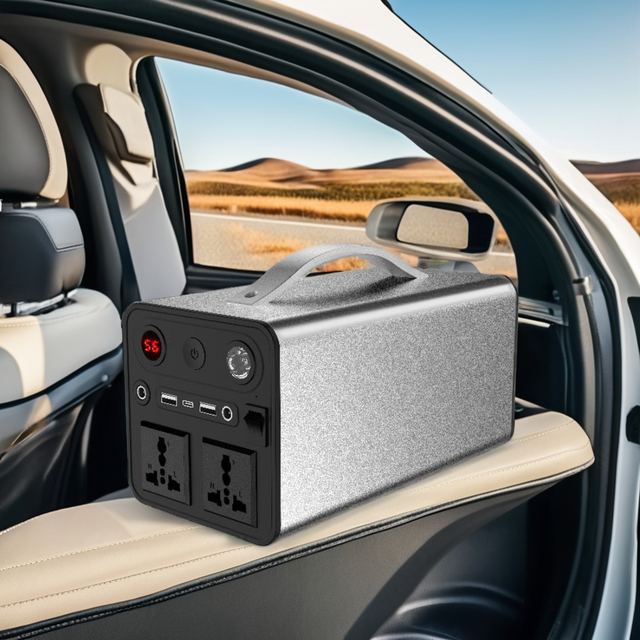 Portable 300W Lithium Ion Power Bank Solar Generator for Home Backup and Camping with EU Charger for Car AC Fast Charging Use