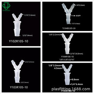 High Quality Sanitary Y-Type Tee Hose PP-PC Plastic Reducing Pagoda and Herringbone 3-Way Connector Medical Plastic - Product Image 2