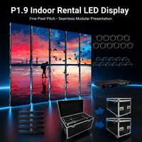 Écran LED d'intérieur P1.9 à pas de pixel fin 500x500mm, panneau de location d'affichage LED pour mariage, fête, scène et publicité
