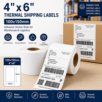 Étiquettes thermiques autocollantes imperméables de haute qualité personnalisées 10 cm x 15 cm, étiquettes d'expédition, autocollants adhésifs pour l'emballage