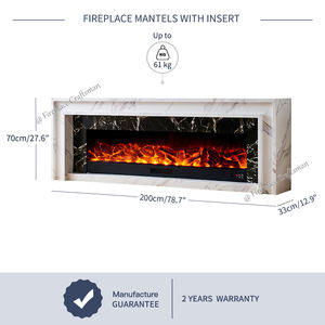 फ्रेंच शैली संगमरमर mdf लकड़ी के इनडोर का उपयोग इलेक्ट्रिक फायरप्लेस मैटल फ्रीस्टैंडिंग टीवी कैबिनेट फायरप्लेस टीवी यूनिट - Product Image 2
