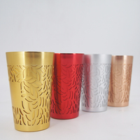 Gobelet à bière en aluminium durable et moderne avec logo personnalisé, 400 ml, à double paroi, réutilisable pour le café et les boissons froides, idéal pour les fêtes