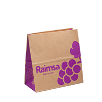Sac à collation en papier biodégradable eco sos emballage plat de café cookie à fond de pain personnalisé sacs d'emballage en papier plat pour la nourriture