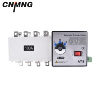 Interrupteur de transfert automatique 4 pôles FHG-100/4P-S4-B 100A, double alimentation ATS pour une alimentation ininterrompue avec commande manuelle