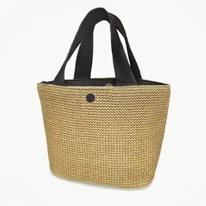 Sac De Paille Beige A Pompon Couleur Zakjes Faits La Main Philippines D'herbiers Plage Derniers 2024 Zakjes Pour Femmes