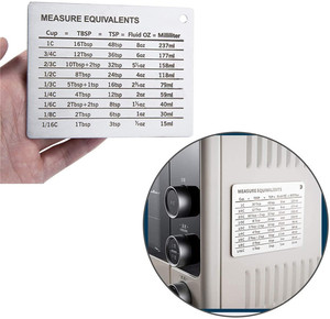 Chuyên nghiệp đo lường chuyển đổi biểu đồ tủ lạnh nam châm trong 18/8 thép không gỉ nhà bếp chuyển đổi biểu đồ - Product Image 1