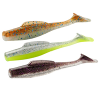 Appât flottant en TPR, 100 mm, 6,5 g, 5 pièces/paquet, appât souple en forme d'insecte, wobblers, matériel de pêche, appât souple en forme de T, appât souple pour la dorade