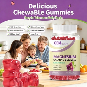 Gummies apaisantes au glycinate de magnésium de qualité alimentaire, personnalisées en usine, complément de sommeil halal premium, soutien de la mémoire, soulagement du stress - Product Image 3