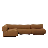 Le canapé modulaire combiné en tissu de laine d'agneau de style rétro Meilade, au design simple, est un canapé moderne du milieu du siècle.