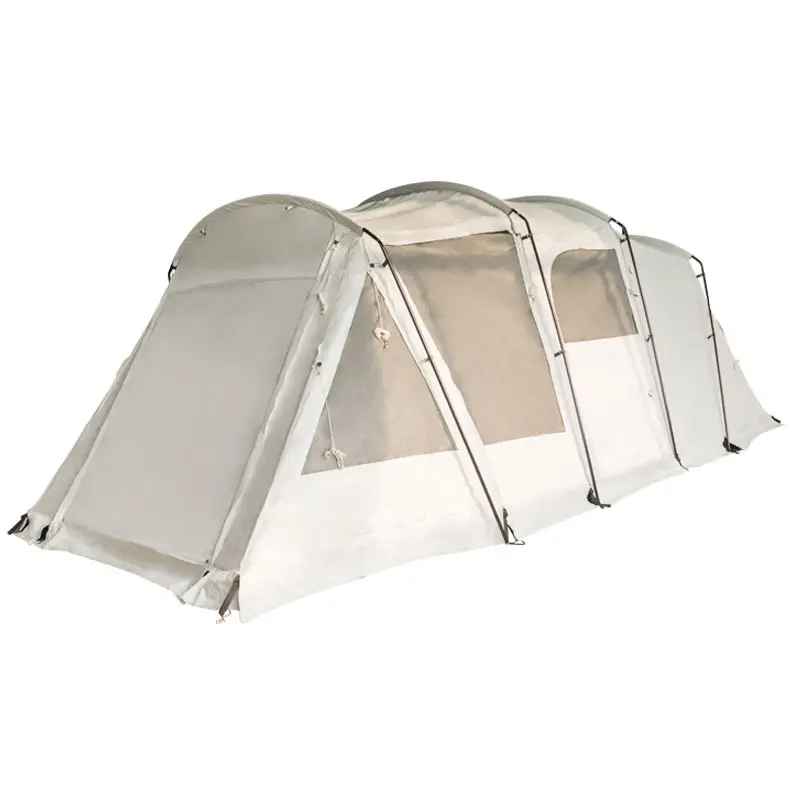 T006 4 Tentes tunnel à un hall et deux chambres de haute qualité pour le camping en plein air