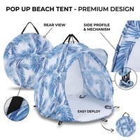 Tente de plage automatique pop-up 210D Oxford PU 2000mm Protection UV Abri solaire portable 185x165x111cm