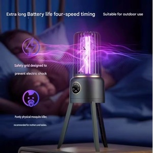 Lámpara Antimosquitos Eléctrica con Trípode, Luz LED Recargable, para Interiores, Exteriores y Camping - Product Image 3
