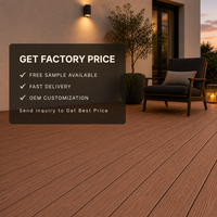 Planche de terrasse WPC à 7 cavités entièrement co-extrudée en 3D, rainures étroites, antidérapante, composite bois-plastique, revêtement de sol extérieur