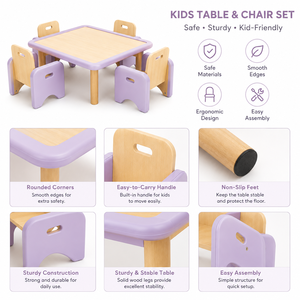 Kids Soft Padded <strong>Table</strong> and Chairs Set Reggio <strong>Toddler</strong> Study <strong>Play</strong> Set Daycare Preschool Nursery Kindergarten Classroom Furniture - Product Image 2