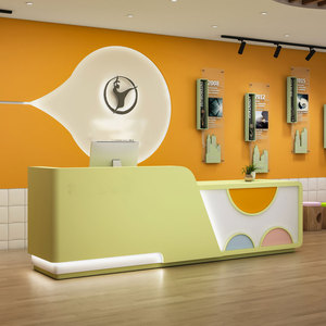 Mostrador de Recepción de FRP de Lujo, Forma Personalizada, Mostrador para Vestíbulo de Hotel, Bar, Oficina, Club - Product Image 1