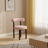 Tabouret de coiffeuse minimaliste moderne en laine de mouton tuftée – Chaise de luxe au design et couleur personnalisés pour chambre de femme, table de maquillage, maison