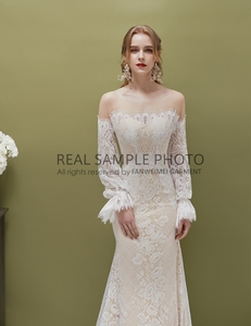 # Abito da Sposa 3020 VINTAGE <span class=keywords><strong>NUDE</strong></span> BOHO Bohemien, Vestito Nuziale CHIC ULTIMO MODELLO per Donna - Product Image 4