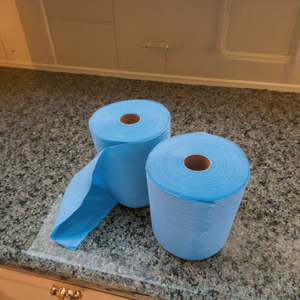 Rollo de toallas de <span class=keywords><strong>papel</strong></span> higiénico azul reciclado de <span class=keywords><strong>papel</strong></span> de <span class=keywords><strong>cocina</strong></span> industrial comercial con logotipo personalizado ecológico de alta calidad - Product Image 1