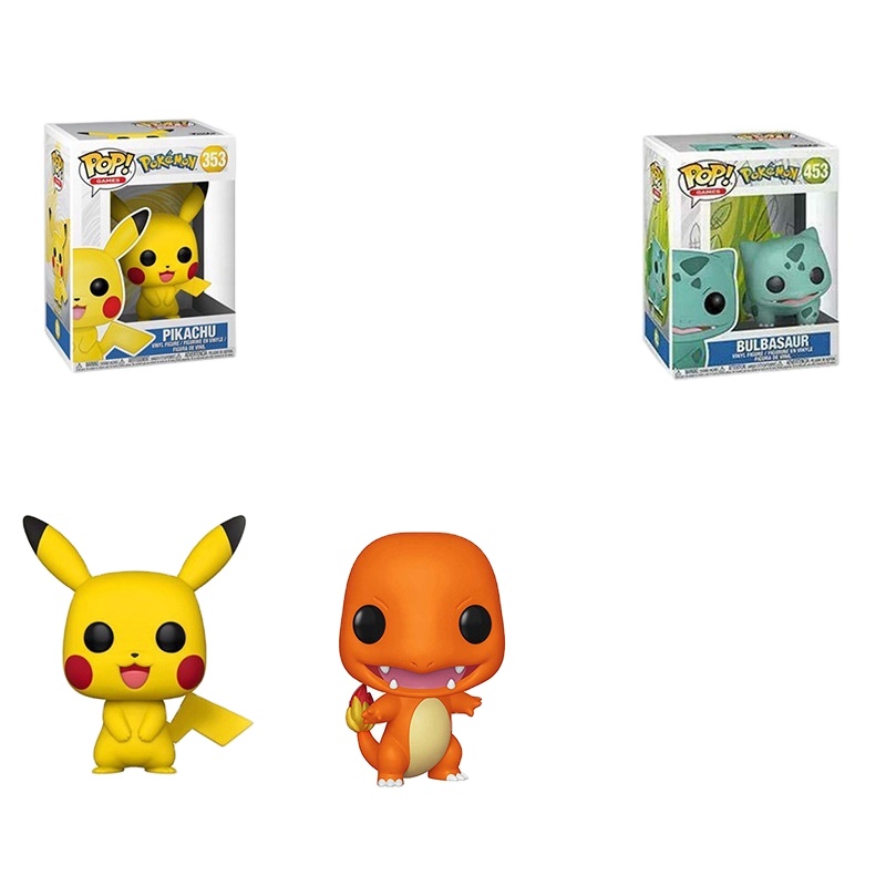 Funko Pop Покемон Пикачу 353 # Бульбазавр 453 # чармандер 455 # игры аниме виниловые экшн-Фигурки игрушки Коллекционная модель Кукла