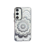 Étui de luxe en TPU souple à motif floral pour Samsung Galaxy S26 Plus S25 Ultra S24 FE S23 S22 S21 S20 S10 S9 NOTE20 Ultra, coque plaquée brillante