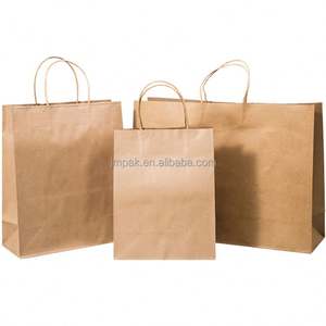 Sac d'emballage promotionnel écologique pour la restauration rapide à emporter, sac en papier kraft de luxe de haute qualité avec poignée personnalisée - Product Image 6