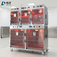 Cage vétérinaire robuste en acier inoxydable, cage de soins intensifs pour animaux, maison respirante pour animaux d'intérieur et d'extérieur pour chats et chiens, 1 pièce