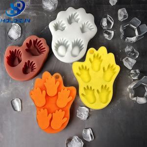 Moule à glaçons en silicone en forme de paume à 5 cavités, couleur personnalisable, qualité alimentaire, outil de pâtisserie pour la préparation de gâteaux <span class=keywords><strong>au</strong></span> <span class=keywords><strong>chocolat</strong></span> et de gelée - Product Image 6