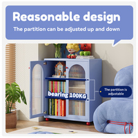 Étagère à livres en acier portable bleue moderne pour enfants, pour petites bibliothèques dans les salles d'étude et les appartements