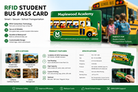 Programmierbare 13,56 MHz RFID Schüler-Bus-ID-Karte für Schultransport und Anwesenheitskontrolle