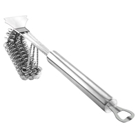 Neues Produkt Safe Durable Rust Resistant 17 Zoll Edelstahl Draht grill Reinigungs bürste und Schaber mit Flaschen öffner