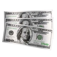 Billete de Dólar con Lámina Dorada, con Diseño Completo en Lámina