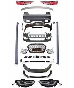 Kit Carrozzeria Stile RS3 8V.5 per Audi <span class=keywords><strong>A3</strong></span> S3 <span class=keywords><strong>Sline</strong></span> 2013-2016, Paraurti Anteriore e Posteriore, Fari - Product Image 1
