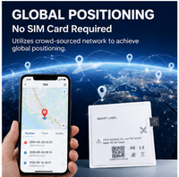TCH T6S Étiquette de suivi intelligente ultra-mince sans carte SIM, localisateur mondial pour la logistique des véhicules, des bagages et des actifs, suivi anti-perte