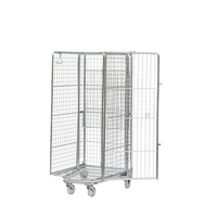 Transport en entrepôt détachable pliable personnalisé 500kg Chariot logistique à cargaison avec revêtement en poudre à quatre roues
