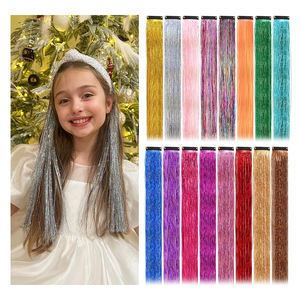 Accessori per <span class=keywords><strong>Capelli</strong></span> con Glitter Scintillante per Feste e Festival, Estensioni di Tinsel Colorato per Ragazze e Bambini - Product Image 1