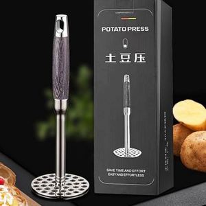 Prensa para Papas de Acero Inoxidable, Triturador de Papas Resistente, Triturador Profesional Integrado para Aguacates, Frijoles, Carne y Verduras - Product Image 1